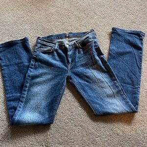 7 For All ManKind Skinny BootCut Jeans Size 28, EUC, no wear on hem. Perfect.